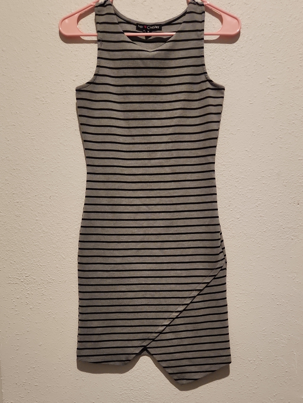 Love Chesley Striped Bodycon Mini Dress Size M